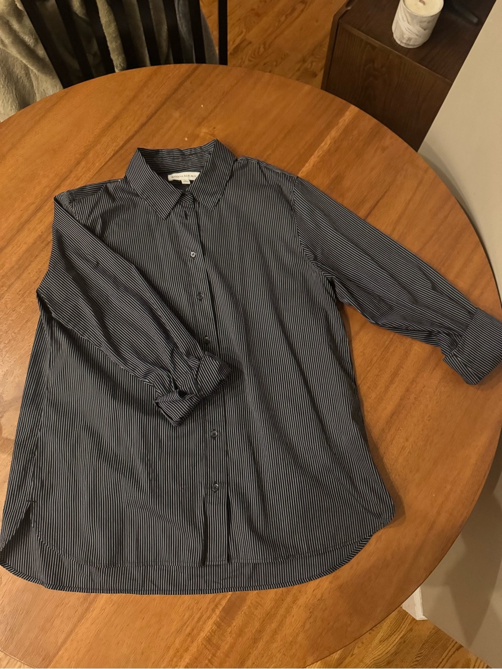 Banana Republic Women’s Blue Pinstripe Button-Up Shirt
